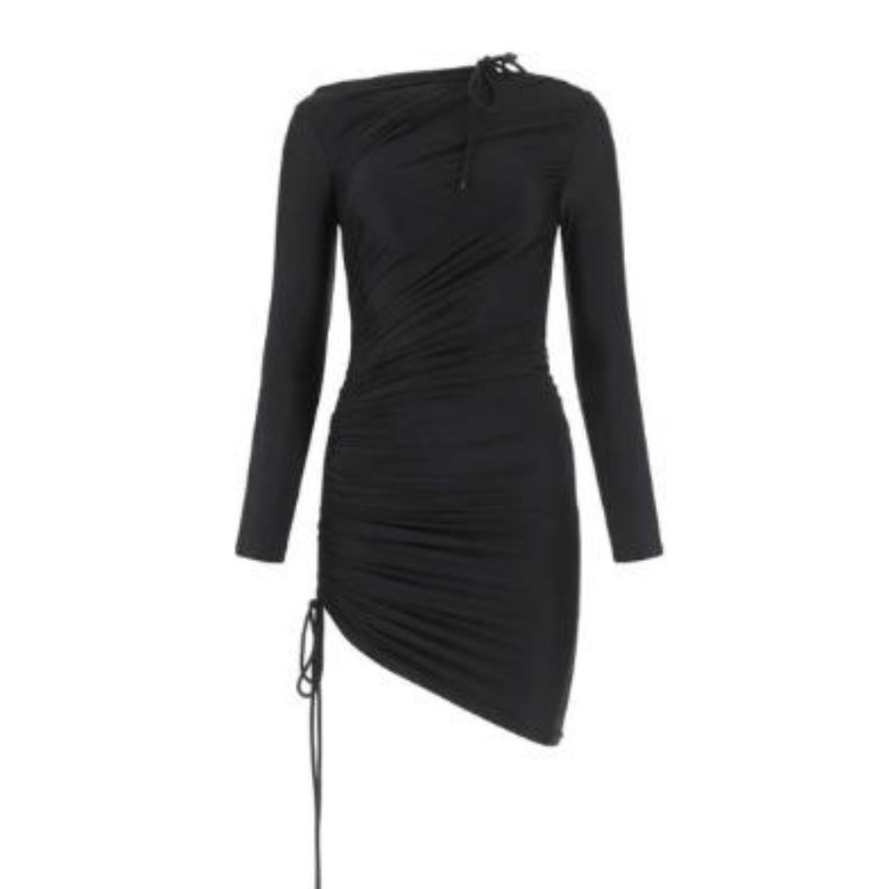 Balenciaga Asymmetric Drawstring Dress
